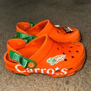 CROCS Kids Sandals - Orange and Green sz 1